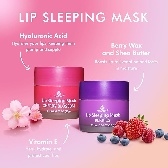 PURSONIC Lip Mask Overnight for Ultimate Blossom