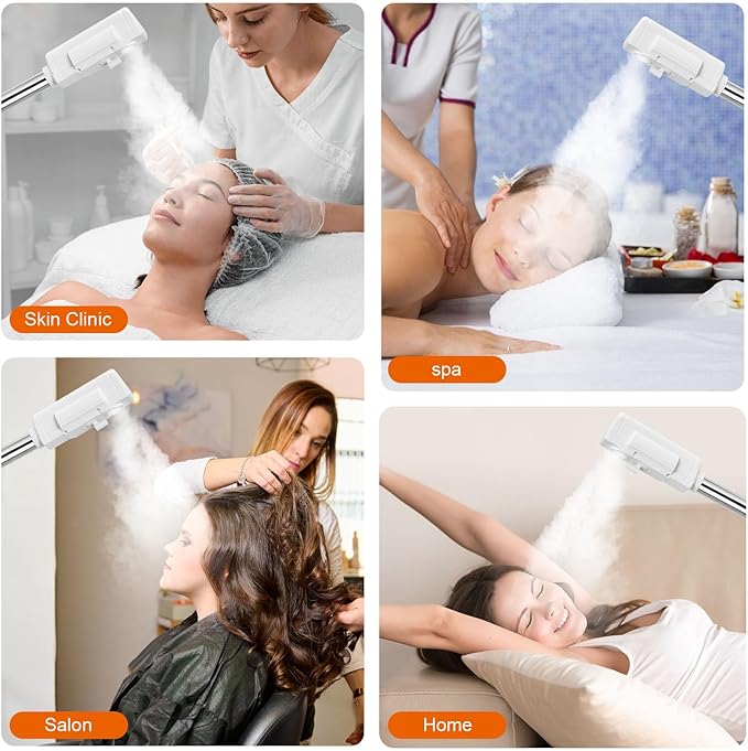 2 in 1 Facial Steamer, Professional Facial Steamers with 5X Magnifying Lamp, Face Steamer for Esthetician, Facial Steamer for Home Beauty Salon SPA