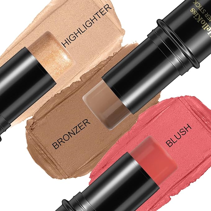 3 Pcs Face Contour Stick Kit, Matte Finish 10, 14)