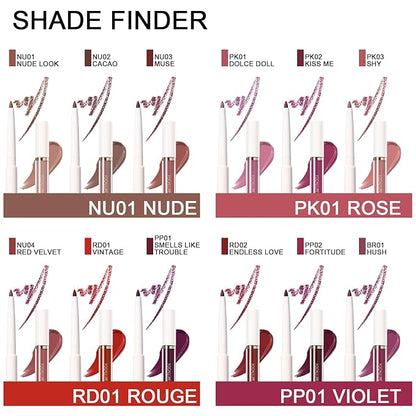 FOCALLURE KISSPROOF 6Pcs Liquid Lipstick & Lip Line