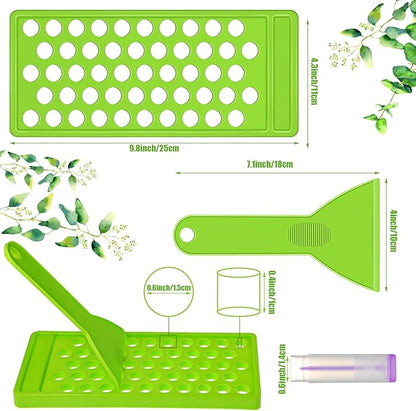 Maitys 2 Sets Lip Balm Tray Kit(Green)