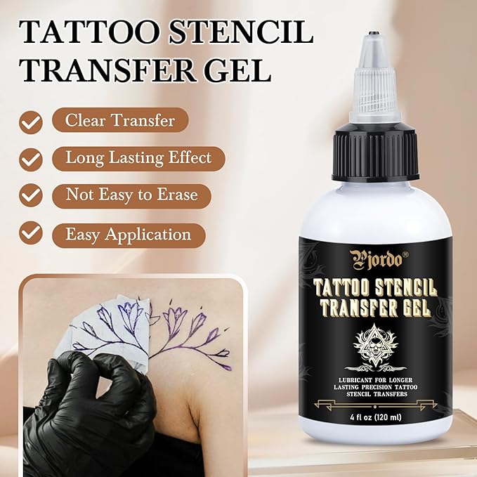 2PCS Tattoo Stencil Transfer Gel Solution, Tattoo Stencil Supplies Accessories 8oz