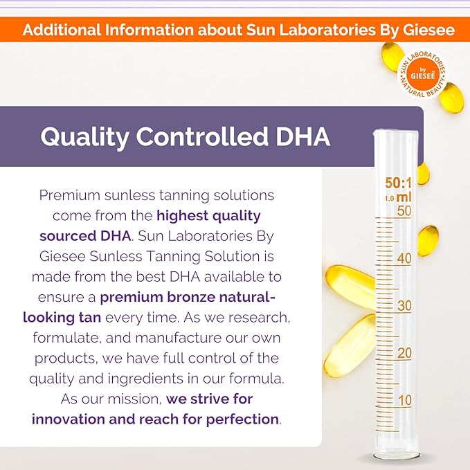 Sun Laboratories By Giesee Dark Sunsation Spray Tan Solution 1/2 Gallon - Professional Self Tanner, Spray Tan, Fake Tan, Airbrush Tanning Solution, Non-Toxic, Dark Sunless Tanning Spray