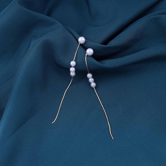 Vintage Pearl Dangle Earrings Long tassel