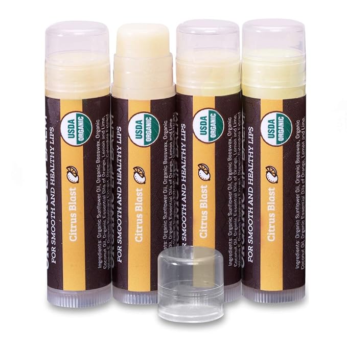 USDA Organic Lip Balm 4-Pack by