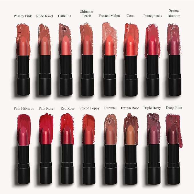 Organic Lipstick | Natural, Non-Toxic, Moisturizing, Long-Lasting & Highly Pigmented | Organic Butters, Botanical Extracts & Essential Plant Oils | Vibrant Colors (Frosted Melon)