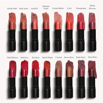 Organic Lipstick | Natural, Non-Toxic, Moisturizing, Long-Lasting & Highly Pigmented | Organic Butters, Botanical Extracts & Essential Plant Oils | Vibrant Colors (Frosted Melon)