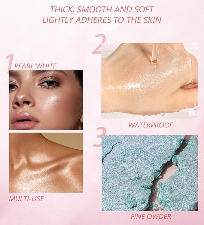 MAEPEOR Face Highlighter Palette 8 Colors Smooth Shimmer (inger Color) 04 G