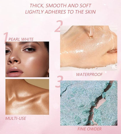 MAEPEOR Face Highlighter Palette 8 Colors Smooth Shimmer (inger Color) 04 G