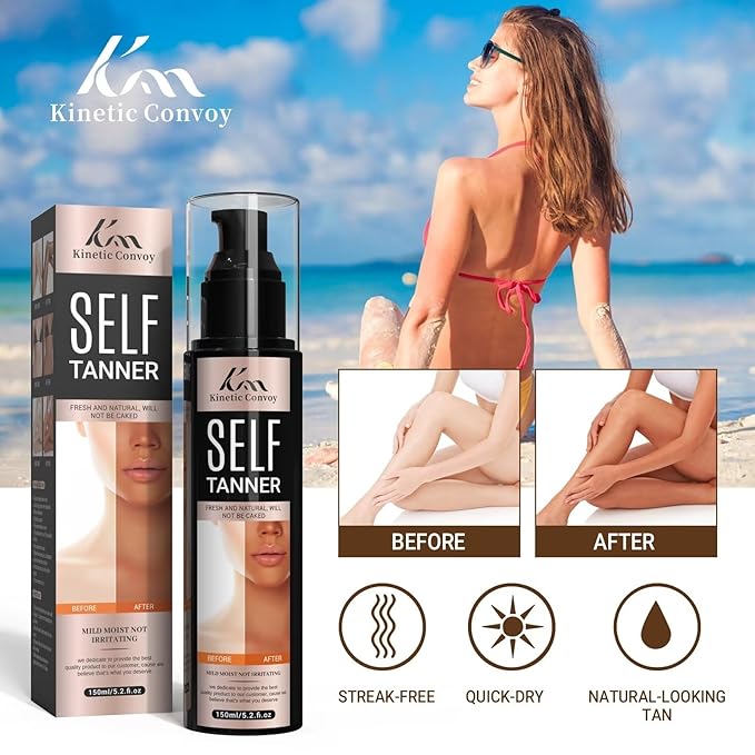 Self Tanner Kit | Sunless Tanner, Fast Self Tan, No Fake Tan Smell, No Added Nasties, Vegan, Cruelty Free, 5.2 Fl Oz