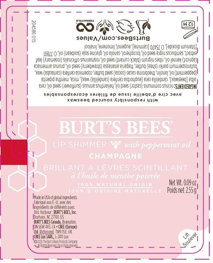 Burt's Bees Lip Shimmer, Champagne 0.09