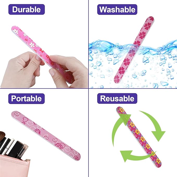 Nail files (24 pack), colorful