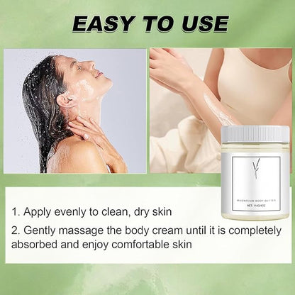 Neuropathy Cream, Magnesium Cream for Neuropathy,Magnesium Body Butter,Long-Lasting Hydration to Keep Skin Feeling Soft,Suitable for All Skin Types（2pcs）