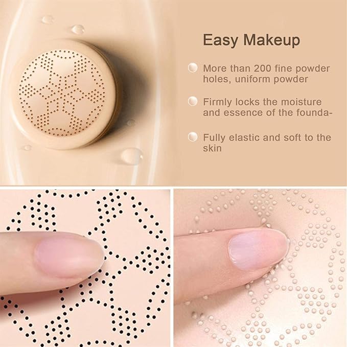 2PCS Mushroom Head Air Cushion CC Cream Foundation, Mushroom Head