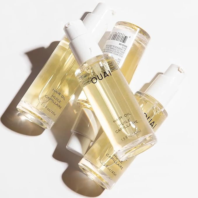 OUAI Hair Oil - Hair Heat Protectant Oil for Frizz Control - Adds Shine and Smooths Split Ends - Color Safe Formula - Paraben, Phthalate and Sulfate Free (1.5 fl oz)