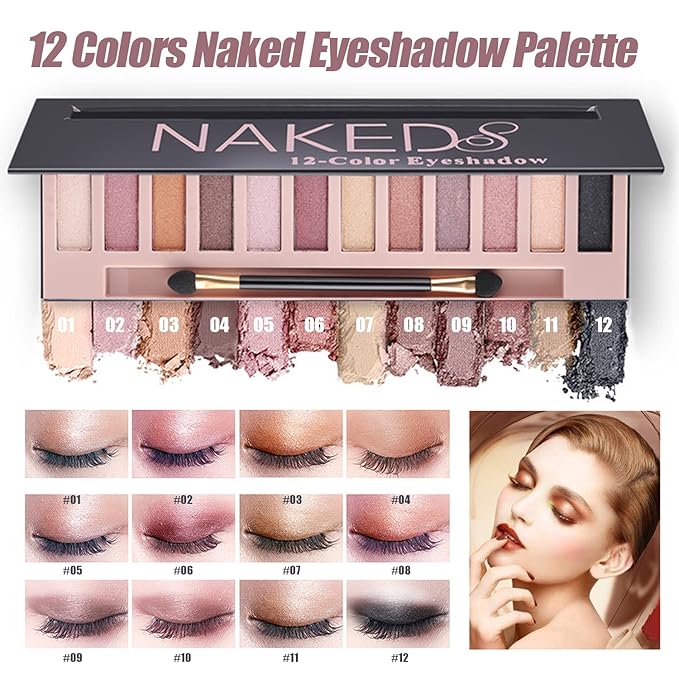 All in One Makeup Kit, 12 Colors Eyeshadow