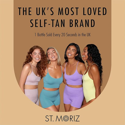 St. Moriz Professional Medium Self Tanner Mousse - Sunless Instant Self Tanning Foam for a Golden, Natural Looking Fake Tan - Moisturizing Tanner – With Aloe Vera & Vitamin E - Vegan (6.76 fl oz)
