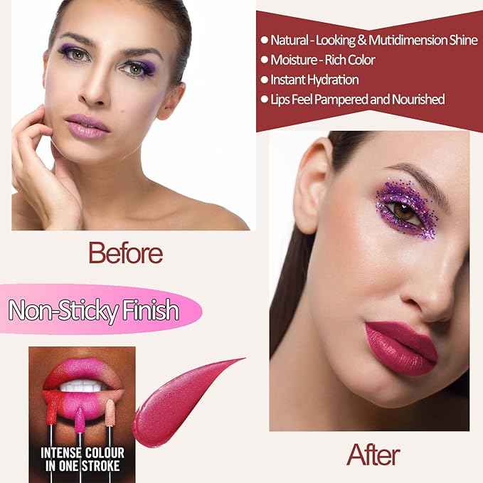 Women Matte Lipstick Red Long Lasting Liquid Lipstick, Long