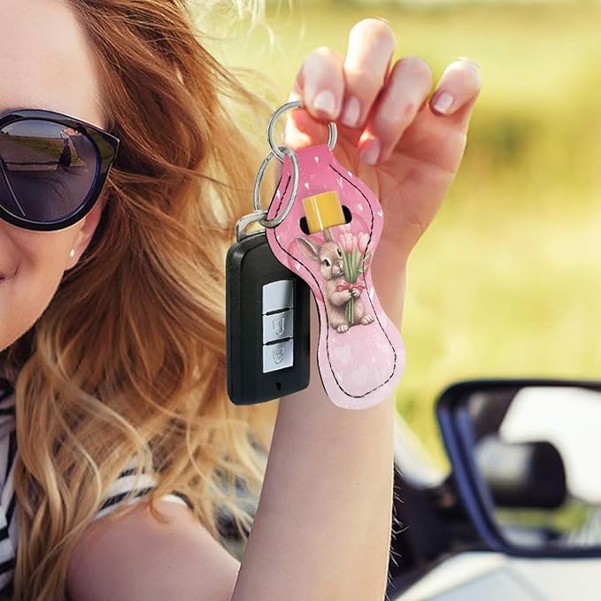 Chapstick Holder Keychain for Lipstick Lip Girls