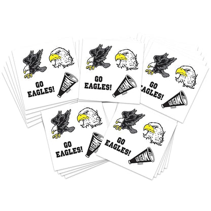 FashionTats Sport Spirit Temporary Tattoos | 100 Tattoos (Go Eagles)