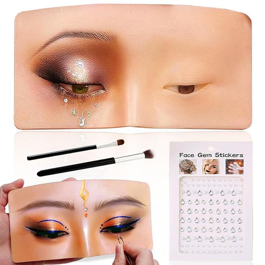 Makeup Practice Face Board, Silicone Makeup Mannequin Face