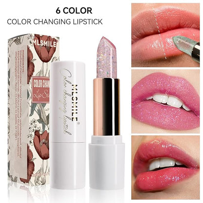 Pink Shimmer Lipstick, Ph Mood Magic Lipstick(3#)