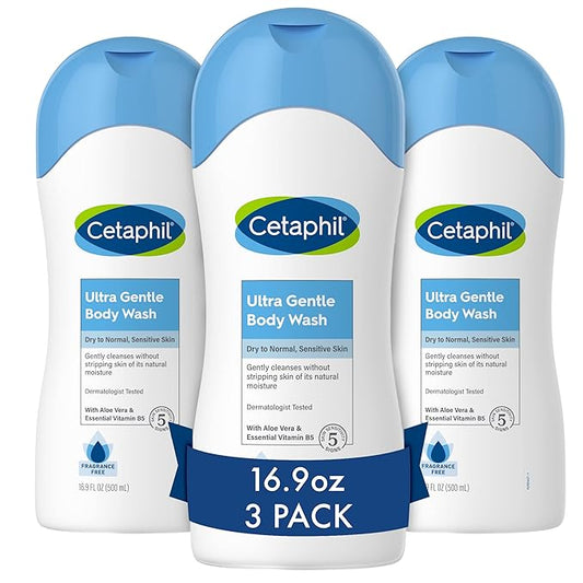 Cetaphil Ultra Gentle Refreshing Body Wash, For Dry 9oz