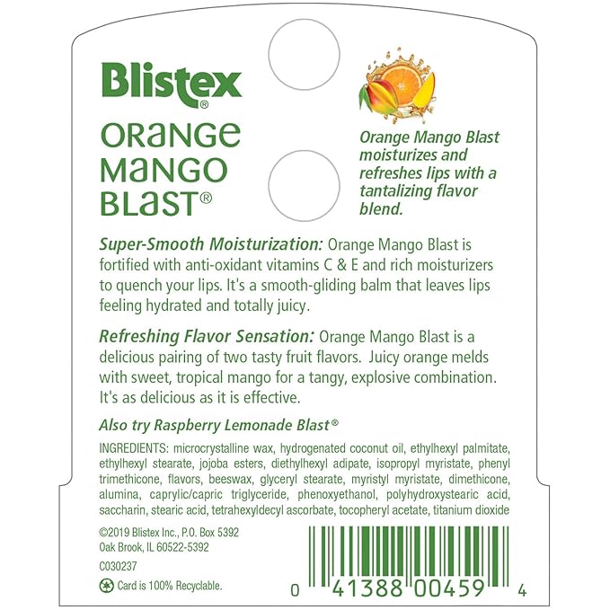 Blistex Orange Mango Blast Lip Balm,