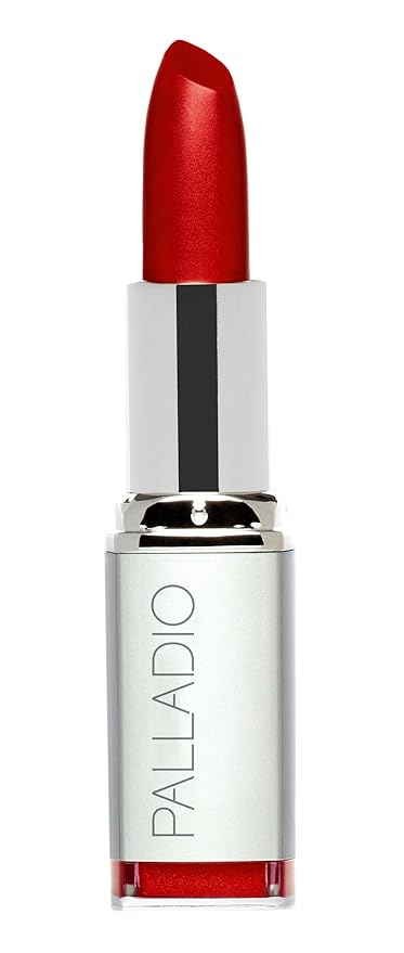 Palladio Herbal Lipstick, Just Red, Rich Pigmented and Creamy Lipstick, Infused with Aloe Vera, Chamomile & Ginseng, Prevents Lips from Drying, Combats Fine Lines, Long Lasting Lipstick