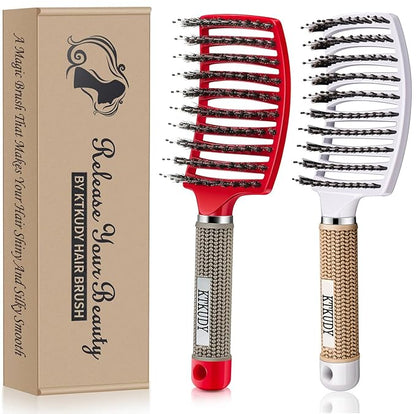 Detangling Brush Boar Bristles Set
