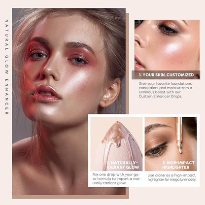 VIOLA HOUSE Liquid Highlighter Drops, Glitter Illuminator Blend (4 sunlight) 30ml