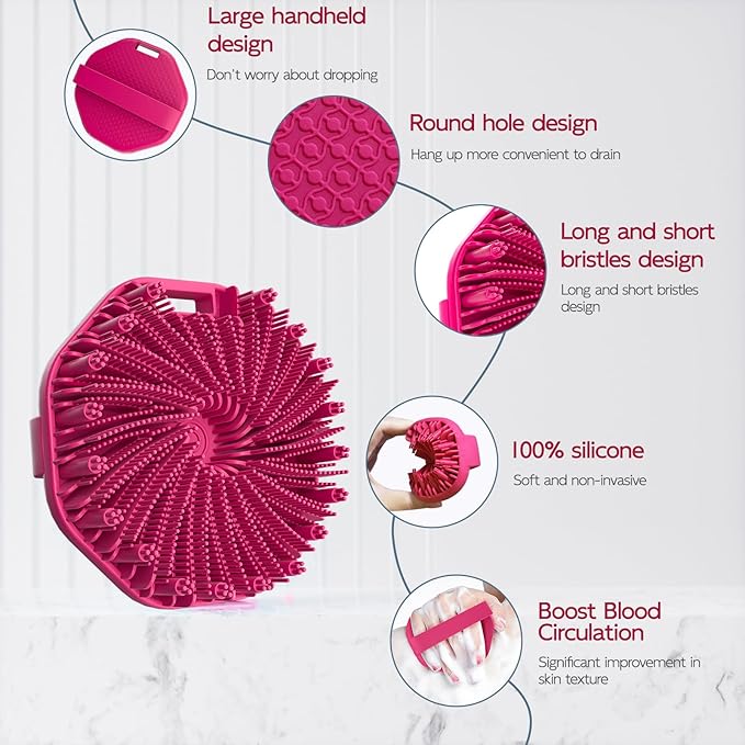 Silicone body scrubber, exfoliating body