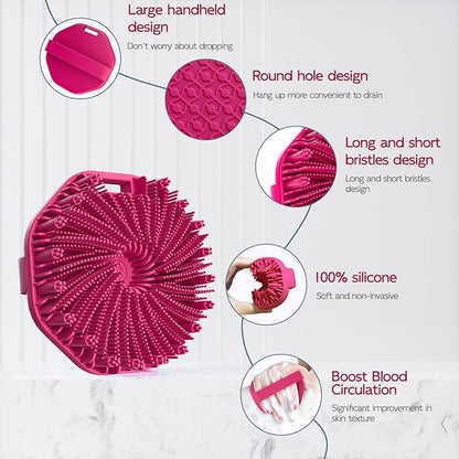 Silicone body scrubber, exfoliating body