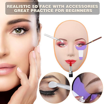 Makeup Practice Face Kit - Includes 6PCS Practice