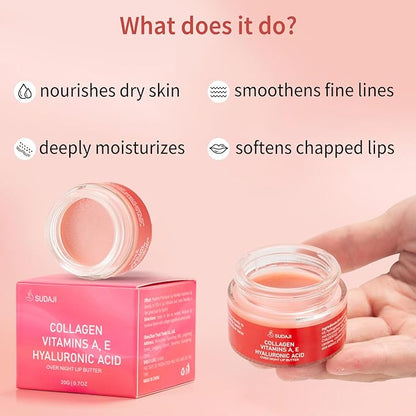 Lip Mask, Collagen Hydrating Lip Balm,