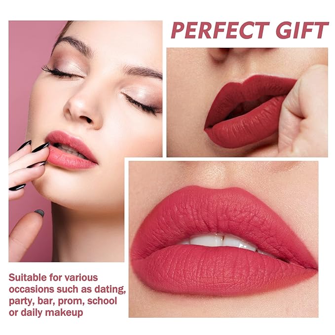 NVLEPTAP 3 Colors Matte Lipstick Set Lazy Lipstick Long