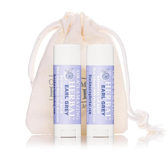 Natural Earl Grey Lip Balm, Bergamot Herbal