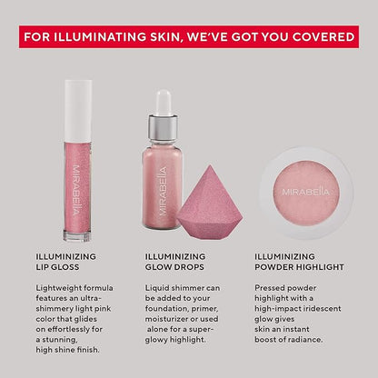 Mirabella 4-Piece Makeup Set for Women & Girls,