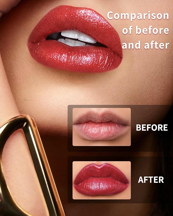 Glitter Lipstick Long Lasting,3D Metallic Liquid Lipstick Matte to Shimmer,Hydrating Non-Stick Lip Gloss,High Impact Lip Red Color Long Lasting Waterproof Transfer-proof Lip Stick Makeup for Women-02