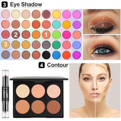 Fenshine Makeup Set,Make Up Starter Kit With Storage