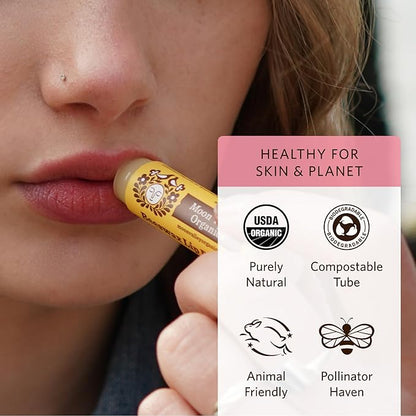 Moon Valley Organics Beeswax Lip Balm BLACKBERRY,