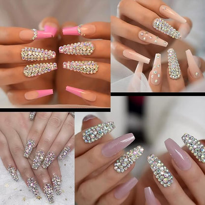 Flat Back Rhinestone Kits Colorful Rhinestones+Crystal AB Gems
