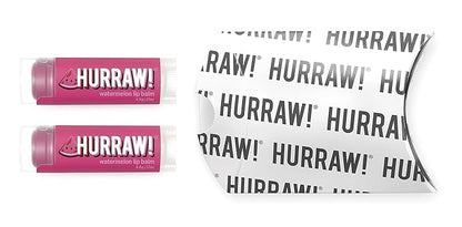 Hurraw! Watermelon Lip Balm, 2 Pack: Palm