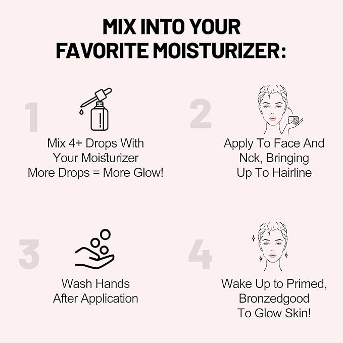 Self Tanner Drops for Face Tanner, Sunless Tan, Body & Face Self Tanner Drops, Face Tanning Drops (Drops-3)
