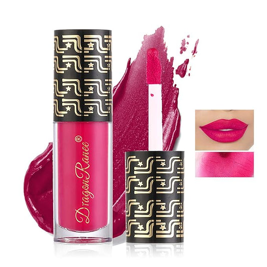 Rose Pink Matte Liquid Lipstick for Women, Smudge Proof Long Lasting Waterproof Lip Gloss, Non-stick Cup Lip Stick Halloween Lipstick Lip Tint Makeup, Cosplay (#03 Rose Pink)