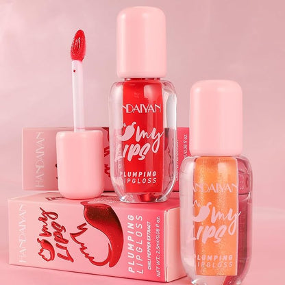 Mirror Lip Plumping, Spicy Lip Glaze Lip Tint, Plumping,