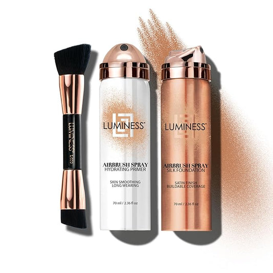 LUMINESS Airbrush Spray Silk Foundation Starter Kit - & Moisturizes