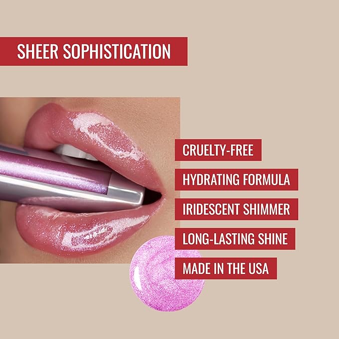 Runway Rogue Classic Lip Gloss, Sheer Pale-Purple Hydrating Rogue