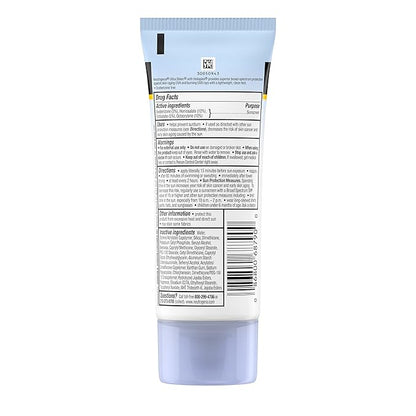 Neutrogena Ultra Sheer Dry-Touch Sunscreen Lotion, Broad Spectrum SPF 55 UVA/UVB Protection, Lightweight Water Resistant Face & Body Sunscreen, Non-Greasy, Travel Size, 3 fl. oz