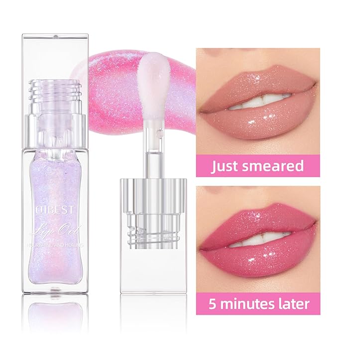 Magic Color Changing Lip Oil, Cosmetics Color Changing Lip Oil, Warm Change Hydrating Lip Gloss, Long Lasting Shimmery Lip Glow Oil, Moisturizing Non-sticky Fresh Texture Lip Oil (Set C, 1)